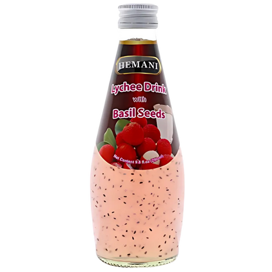 Basil Seed Drink with Lychee Flavor 290ml - Hemani