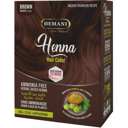 Brown Henna Hair Color 60g - Hemani