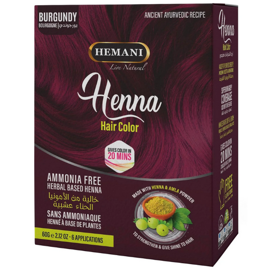 Burgundy Henna Hair Color 60g - Hemani