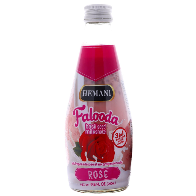 Falooda Basil Seed Milkshake In Rose Flavor 290ml - Hemani
